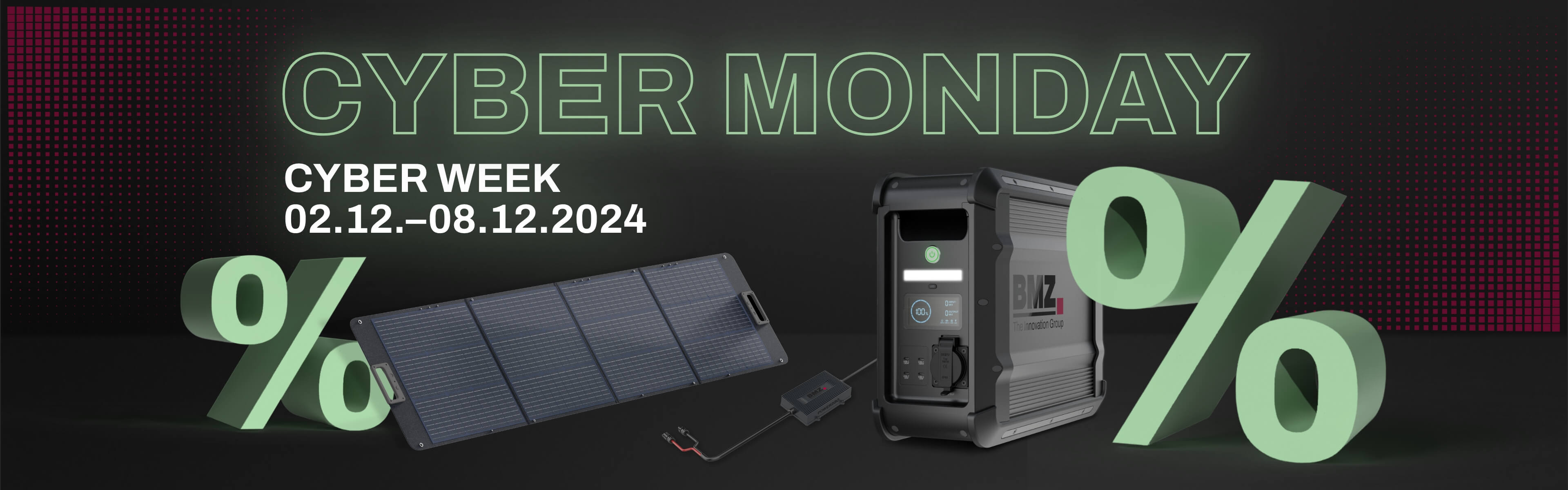 BMZ P2G Banner Cyber Monday