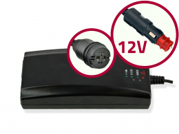 12V mobil Kfz. Ladegerät BMZ Li-Ion 42V 2A Stecker Rosenberger 31733